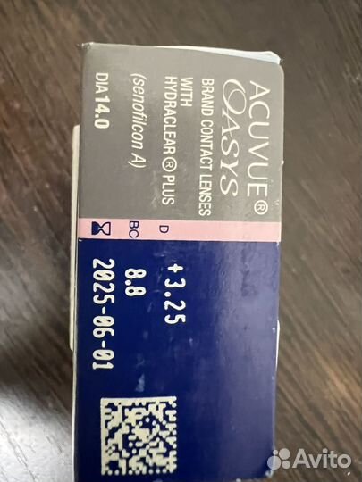 Линзы acuvue oasys 3.25