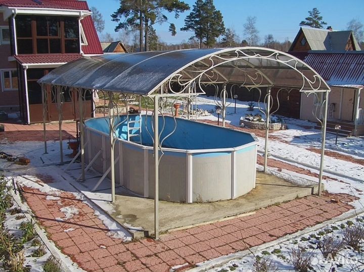 Навес с односкатной крышей