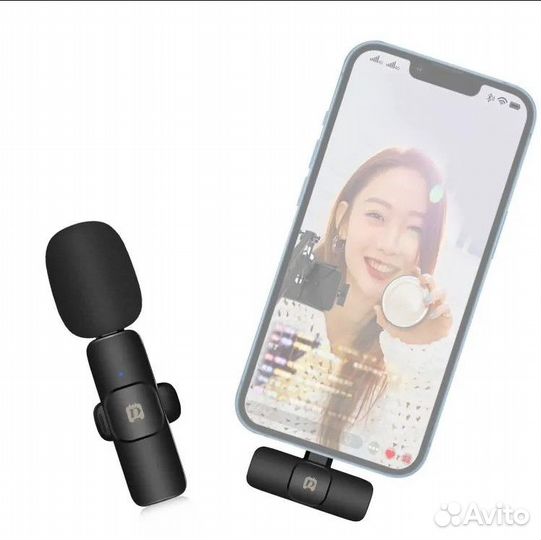 Радио микрофон петличный puluz для Айфон черный