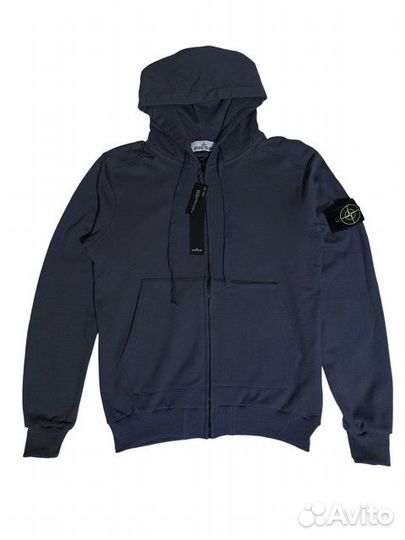 Зип худи Stone Island синяя размер L/XL