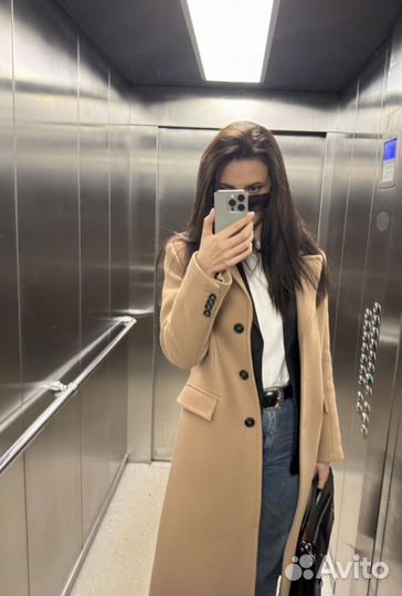 Пальто шерстяное s 2mood бежевое