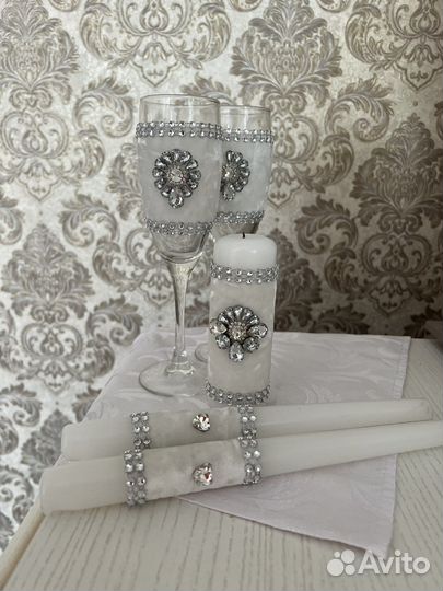 Свадебные фужеры и свечи