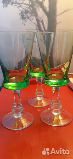 Бокалы цветное стекло. СССР