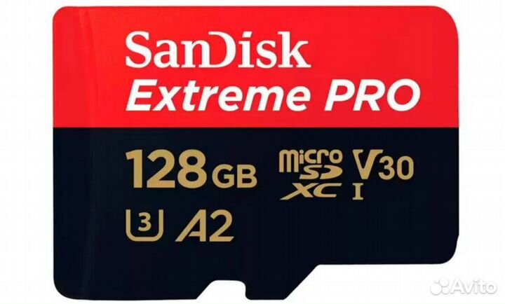 Карта памяти MicroSD SanDisk 128 GB + SD адаптер