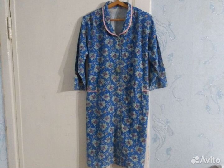 Халат фланелевый жен. р 50-56