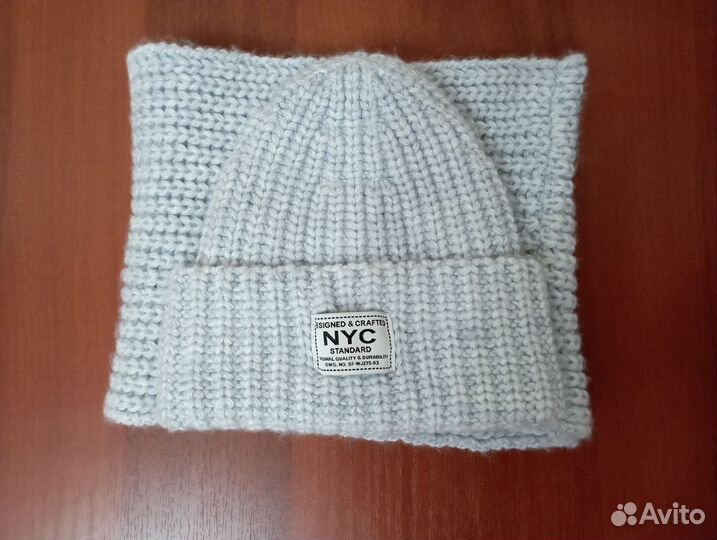 Комплект шапка и снуд женский