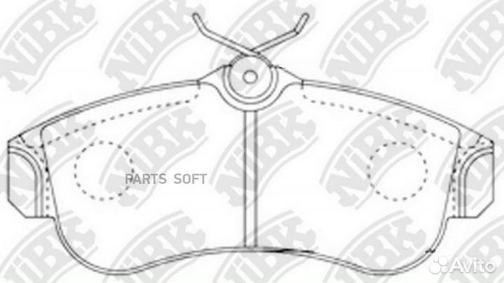 Nibk PN2180 Колодки тормозные передние