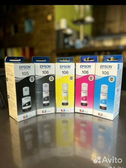 Краска чернила epson original 105/106/памперс