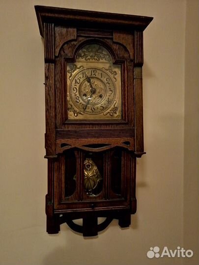 Антиквариат часы с маятником немецкие