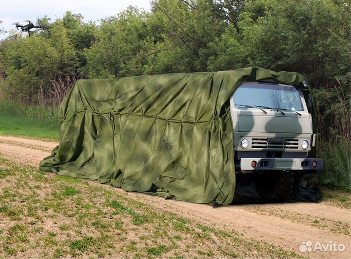 Маскировочная сеть тент военная Мох/Лес 2 стороны