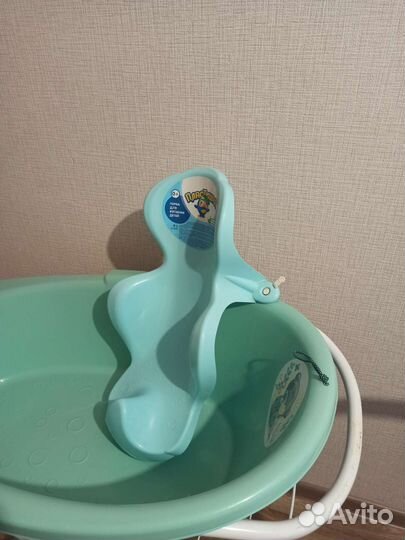 Ванночка для купания с подставкой и горкой