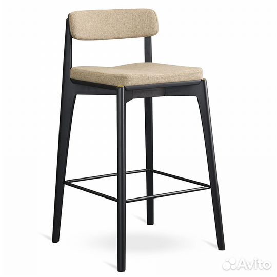 Стул полубарный Latitude Aska, рогожка, черный