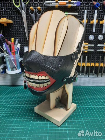 Токийский гуль (аниме) маска из натуральной кожи