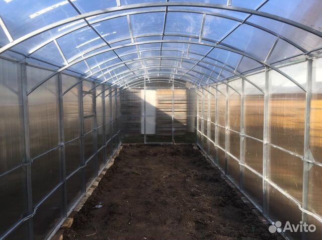 Теплица прямостенные усиленные оцинкованные