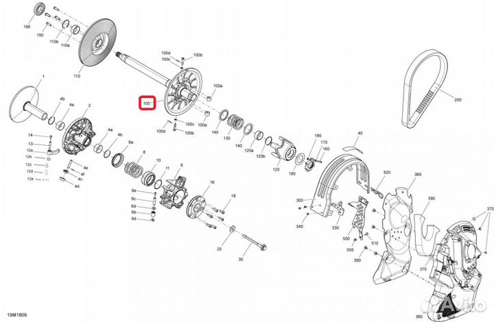 417224015 Пружина вариатора Ski-Doo