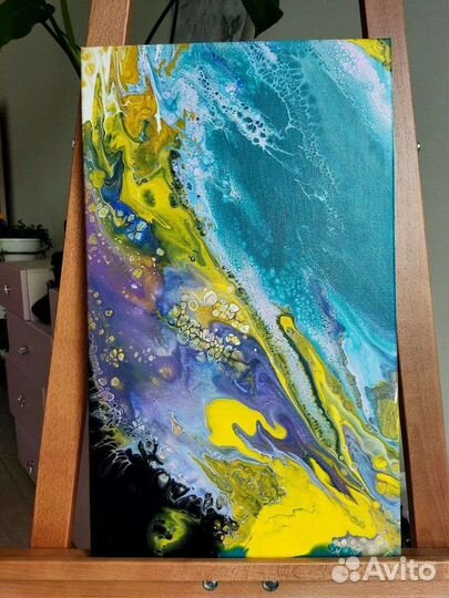Флюид арт, акрил. Размер 30/50см