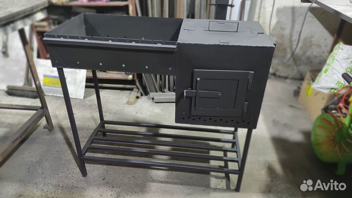 Мангал с печью под казан 6-8 литров