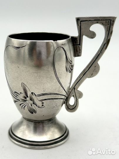 Чарка, серебро 84 проба. Вес 27,7 гр., объем 20 мл