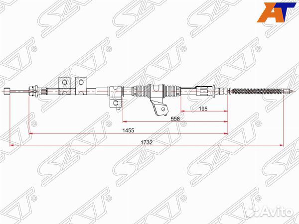 Трос ручного тормоза mitsubishi pajero 3 V60/V7