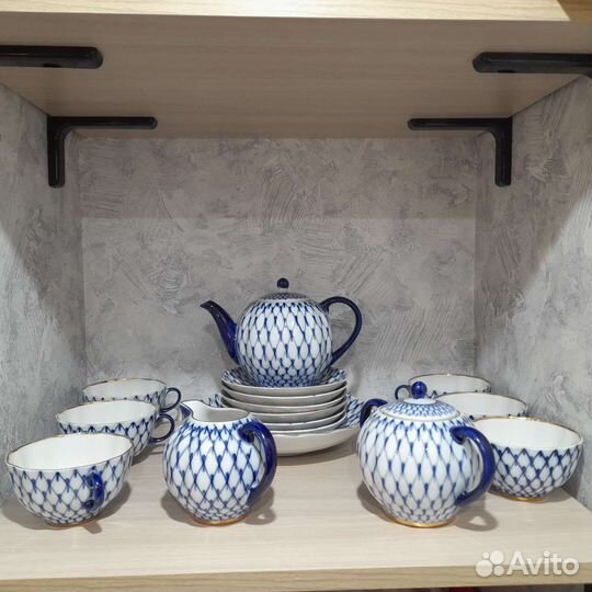 Чайный сервиз лфз кобальтовая сетка