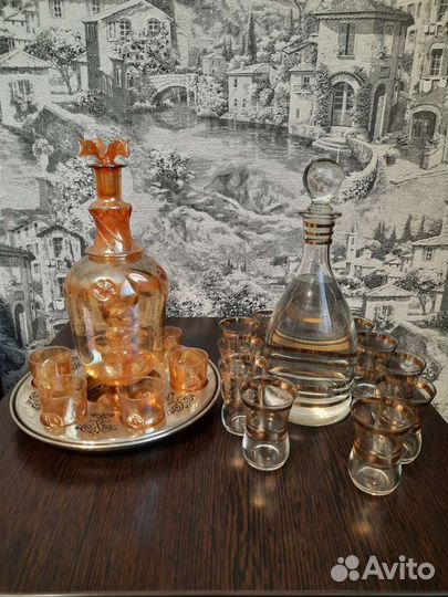 Графин, штоф и стопки стекло