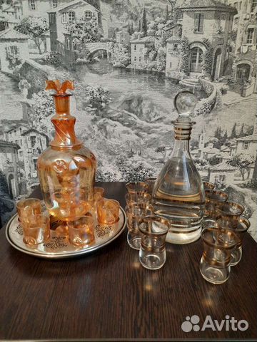 Графин, штоф и стопки стекло