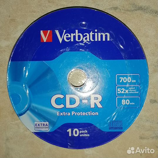 Диск CD-R Verbatim 52x 700mb 80 min 10 шт