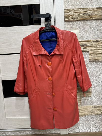 Плащ женский натуральная кожа