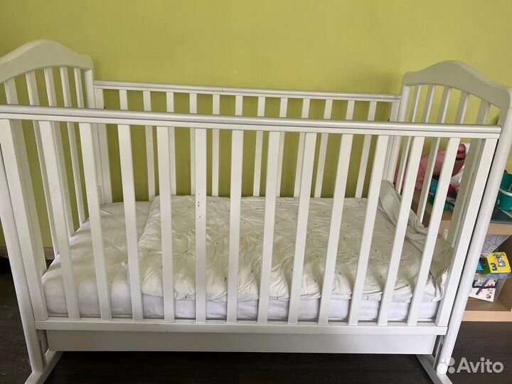 Детская кроватка papaloni с матрасиком