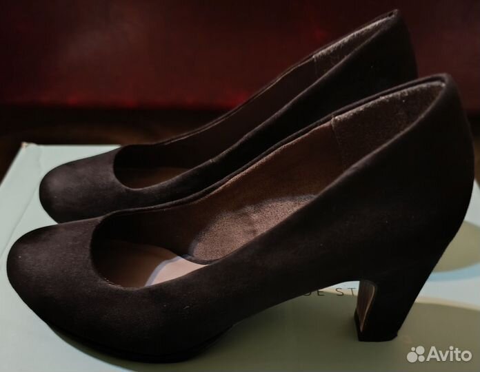 Туфли черные замшевые