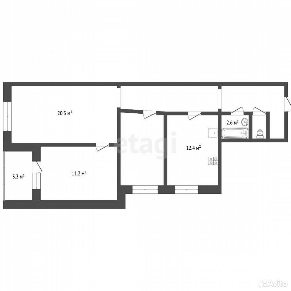 3-к. квартира, 74 м², 6/9 эт., Стерлитамак