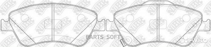 Nibk PN1834 Колодки тормозные дисковые toyota-Coro