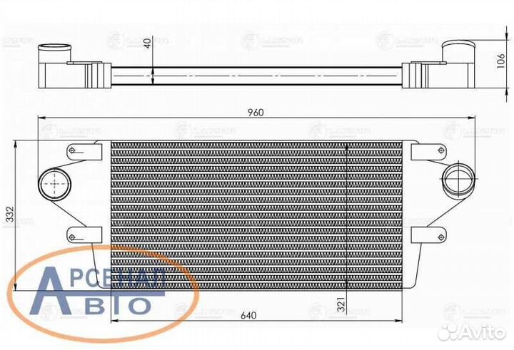 Охладитель наддувочного воздуха газ-33081, 82