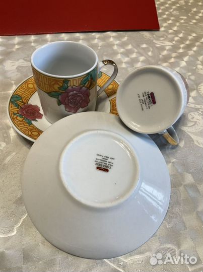 Кофейные чашки с блюдцами Yamasen Япония набор