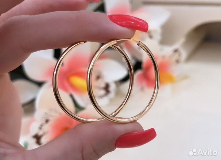 Серьги кольца