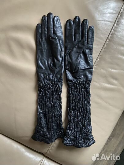 Кожаные перчатки женские