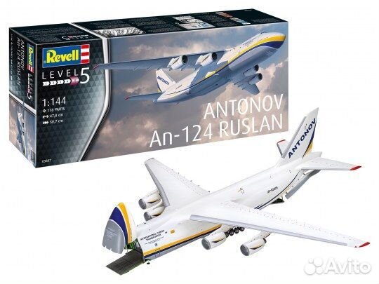 Сборная модель самолетов 1:144 Ан-124 Руслан