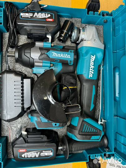 Набор 2В1 Makita Болгарка+Гайковерт700Нм два АКБ