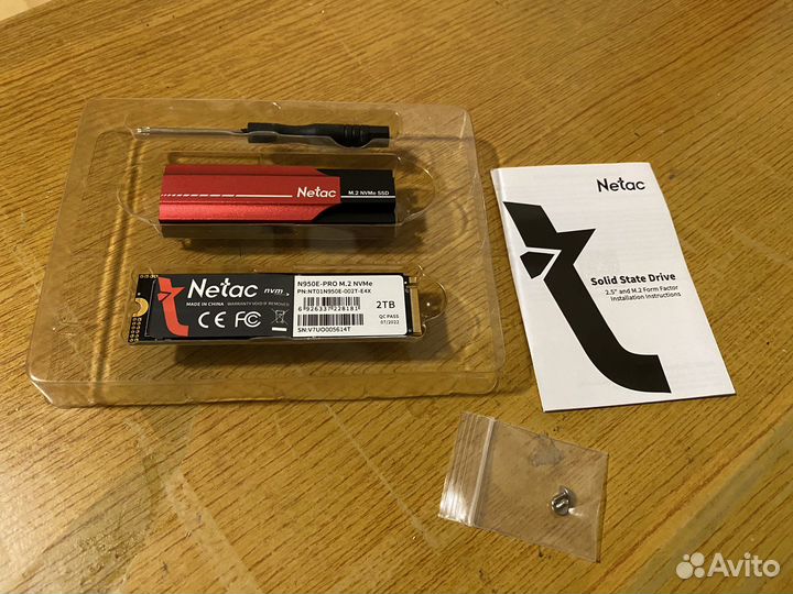 Ssd m.2 mvme 2Tb Netac NT01N950E-002T-E4X