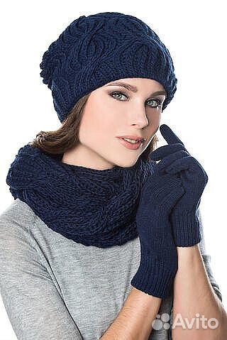 Комплект(шапка+шарф+перчатки) 56р новый