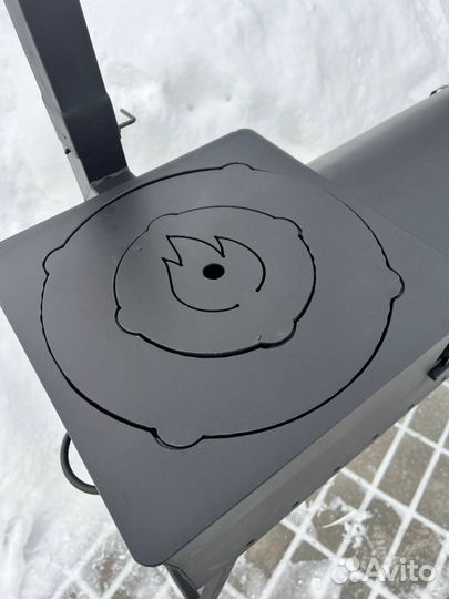 Мангал с печью под казан