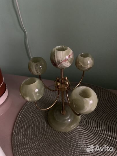 Подсвечник из натурального оникса