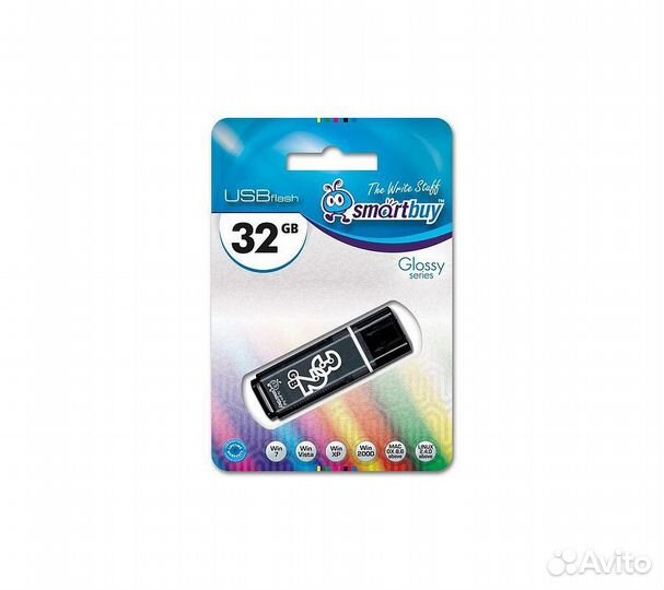 Флеш-накопитель Smartbuy Glossy series 32GB Black