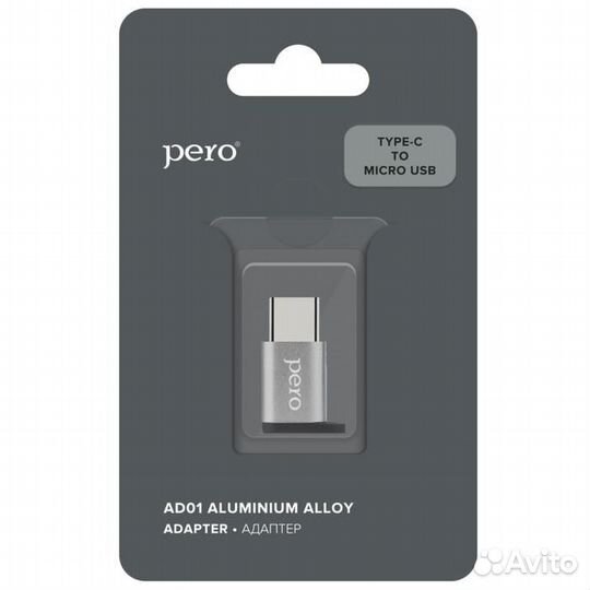 Адаптер pero AD01, Type-C - microUSB