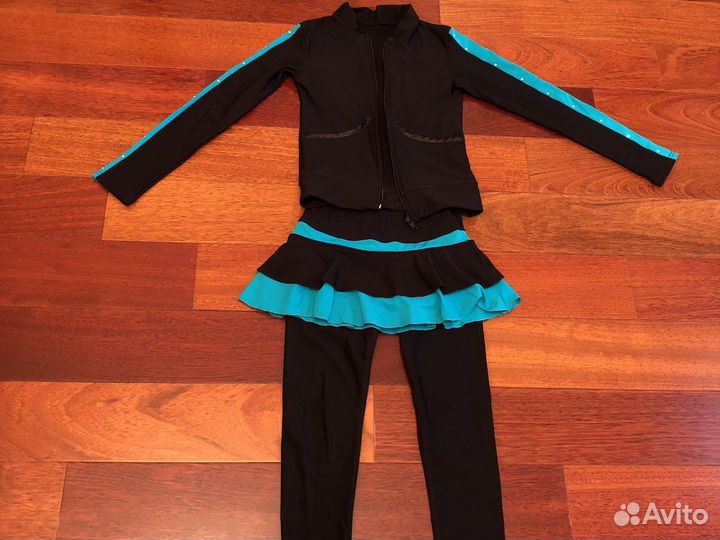 Юбка,кофта и брюки на флисе костюм фигуристки