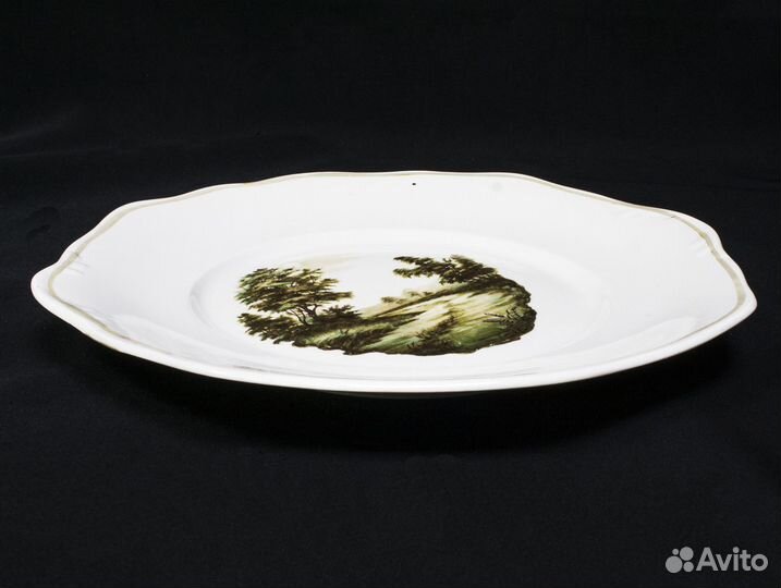 Блюдо столовое Тропа, клеймо оп, СССР, размер 28,5