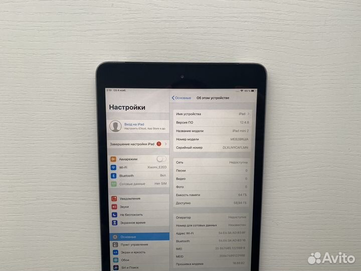 iPad mini2 64gb WiFi,Sim + клавиатура
