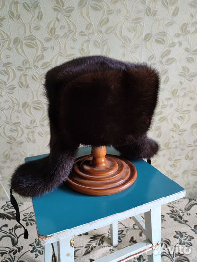 Норковая шапка мужская ушанка