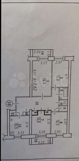 4-к. квартира, 83 м², 2/2 эт.