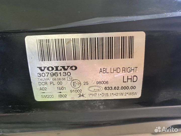 Левая фара volvo s80